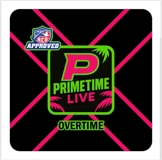 Neon Pink/ Green Overtime Cornhole Bag