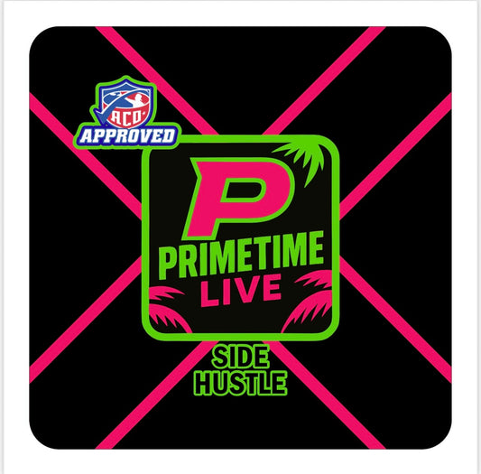 Neon Pink/ Green Side Hustle Cornhole Bags