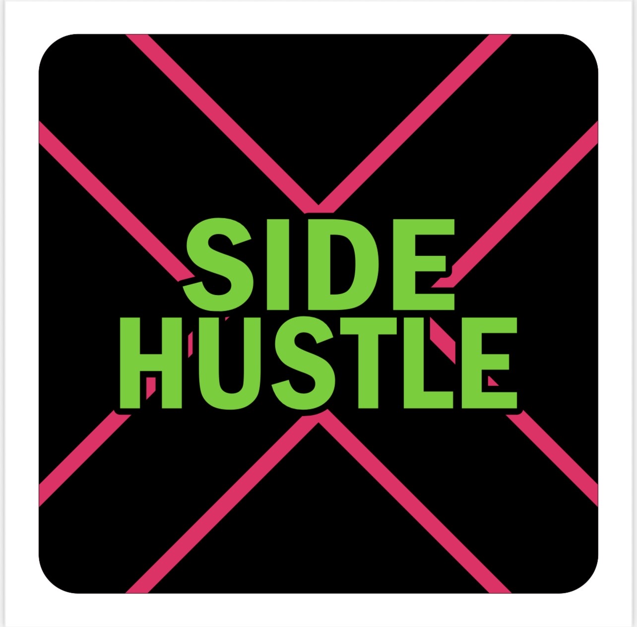 Neon Pink/ Green Side Hustle Cornhole Bags